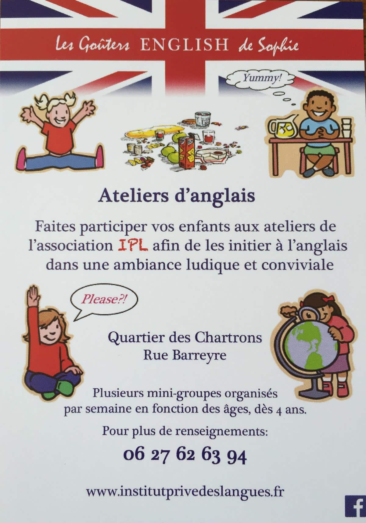 Découverte des ateliers d’anglais GRATUIT enfantbordeaux.fr